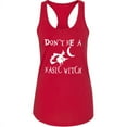 thumbnail image 1 of Don't Be Basic Witch White Logo Lady Tank Top Halloween Boo Women Tank Color Red Small, 1 of 2