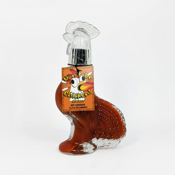 Don't Be Chicken Molded Glass Bottle contains 6.3oz of Red Habanero Hot Sauce Gift from MSRF, Inc.