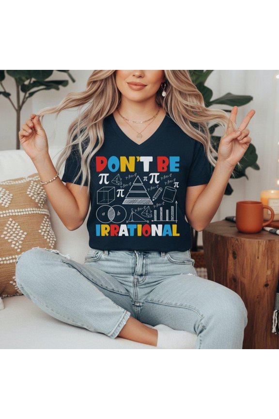 Don t Be Irrational Pi Shirt Pi Symbol Graphic Tee Math Nerd Apparel Pi Day TShirt Nerdy P