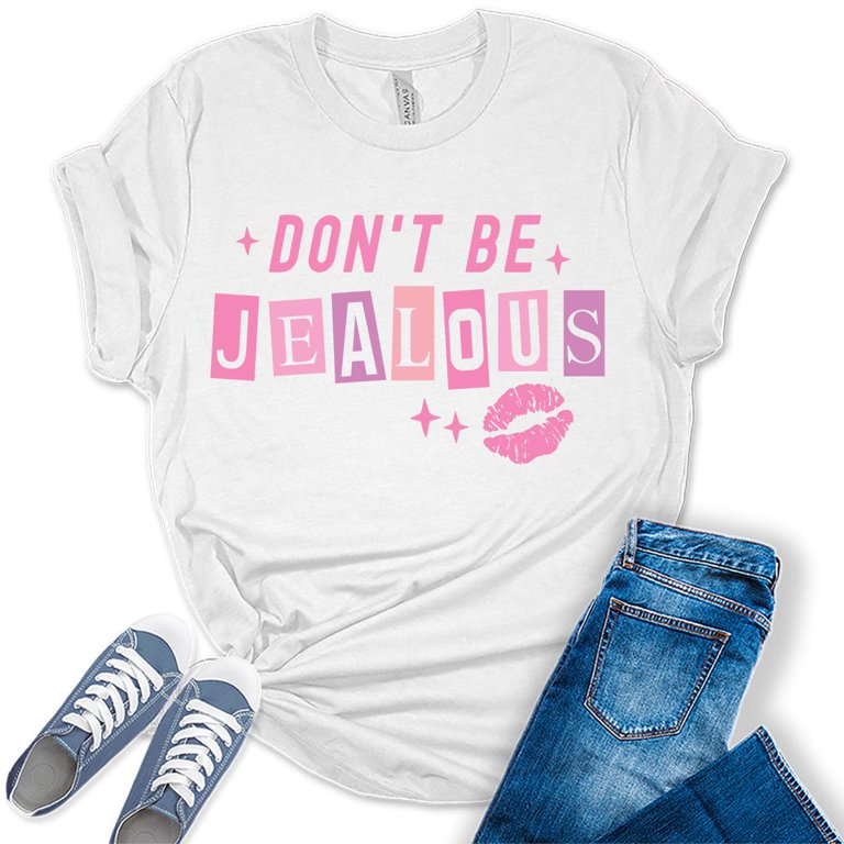 Don't Be Jealous Kiss Mark Pink Aesthetic Y2K Girlfriend T-Shirt