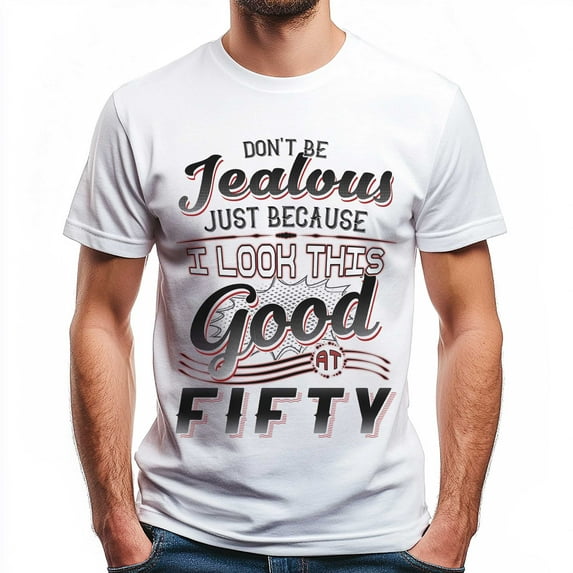 Don't Be Jealous Tee - Funny Fifty Birthday T-Shirt for Men - 50th Birthday Gift for Men