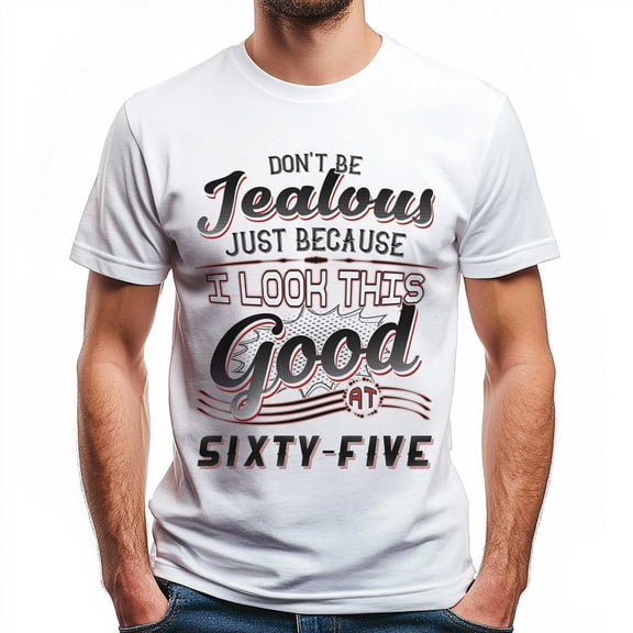 Don't Be Jealous Tee - Funny Sixty-Five Birthday T-Shirt for Men - 65th Birthday Gift for Men