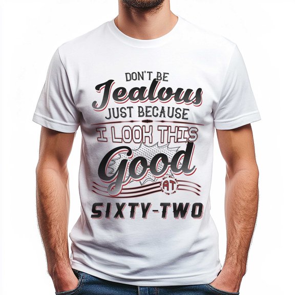 Don't Be Jealous Tee - Funny Sixty-Two Birthday T-Shirt for Men - 62nd Birthday Gift for Men