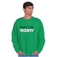 thumbnail image 1 of Don't Be Trashy Reduce Reuse Recycle Unisex Plus Fleece Graphic Sweatshirt Brisco Brands 5X, 1 of 5