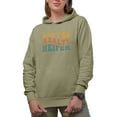 thumbnail image 1 of Don't Be a Salty Heifer, Don't Be Rude, Bitter or Angry Quote, Groovy Retro Wavy Text Merch Gift, Sand Hooded Sweatshirt or Hoodie, Small, 1 of 5