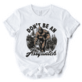 thumbnail image 1 of Don't Be a Sasquatch Funny T-Shirt, Retro Bigfoot White and Natural Tee for Outdoor and Camping Dads, 1 of 10