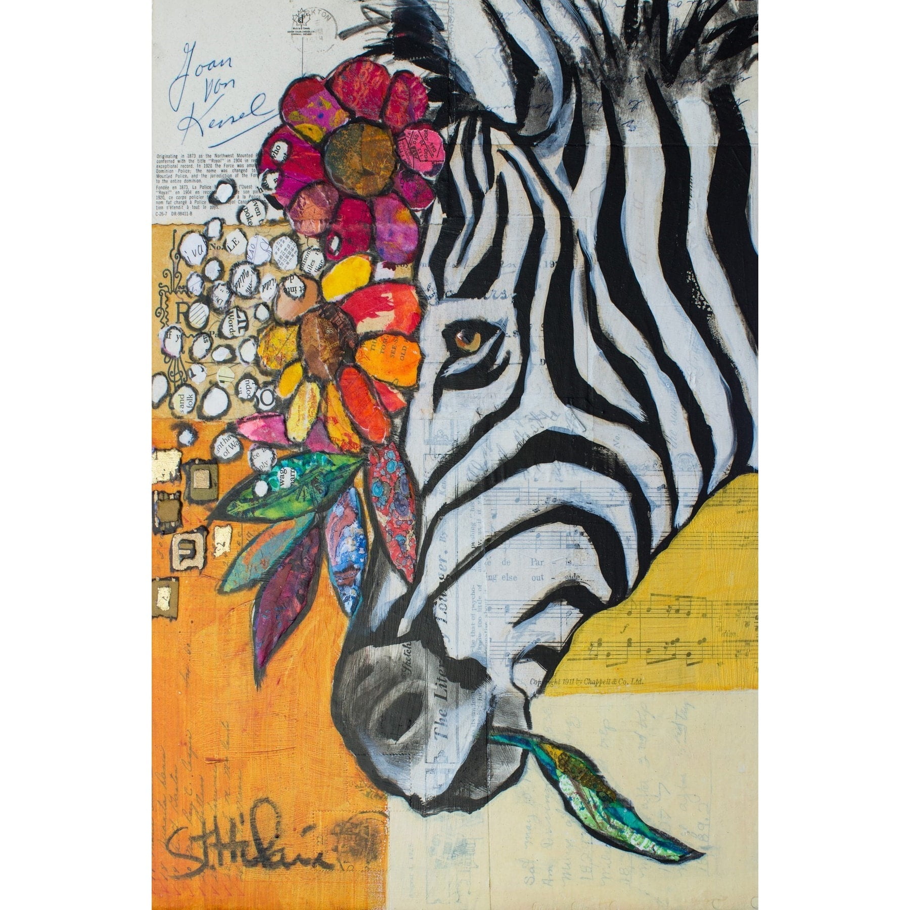 "Don't Change My Stripes" Painting Print on Wrapped Canvas