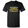 thumbnail image 1 of Don't Confuse My Personality With Attitude It Depends On Who You Are Sarcastic Saying Humor Designs Apparel Tees Gift For Mens Funny T Shirt, 1 of 5