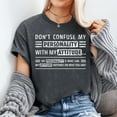 thumbnail image 1 of Don't Confuse My Personality With My Attitude Graphic T-Shirt, Sizes S-5XL, Tbun, 1 of 5