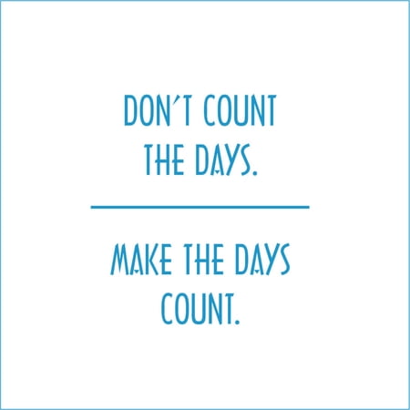 Don't Count the Days, Make the Days Count Vinyl Quote - Medium - Azul