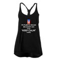 thumbnail image 1 of Don't Do Calm Puerto Rican Juniors Twist Tank Top Black MD, 1 of 1