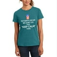 thumbnail image 1 of Don't Do Calm Puerto Rican Womens Soft Heather T Shirt Heathered Teal SM, 1 of 1