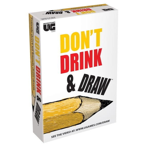 Don't Drink & Draw Game from University Games, 2 or More Players