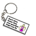 thumbnail image 1 of Don't Drive Faster Than Your Guardian Angel Can Fly Keychain Key Chain Ring, 1 of 1