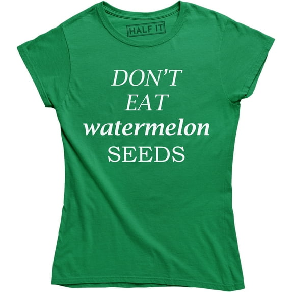 Don't Eat Watermelon Seeds Pregnancy Pregnant baby bump fun funny T-Shirt