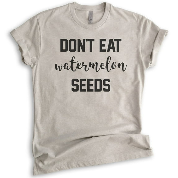 Don't Eat Watermelon Seeds T-shirt, Unisex Women's Men's Shirt, Cute Pregnancy T-shirt, New Mom Shirt, Light Silk Gray, 3X-Large
