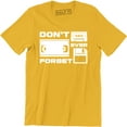 thumbnail image 1 of Don't Ever Forget - Retro Cassette Floppy Disc Video M Denim Men's T-Shirt, 1 of 4
