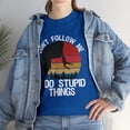 thumbnail image 1 of Don't Follow Me I Do Stupid Things Vintage Rock TShirt, 1 of 2