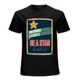 thumbnail image 1 of Don't Forget To Be A Star Men’s T-Shirt 100% Cotton Casual Short Sleeve Tops Gift Tee Black XL, 1 of 5