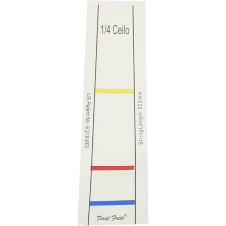 Don't Fret FF123 First Fret Beginners Fingering Decal for 1/4 Cello