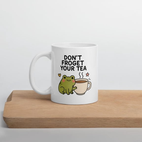 Dont Froget Your Tea Mug Frog Lover Cup Funny Tea inder Gift Cute Froggy Ceramic Mug Cozy Drinkware