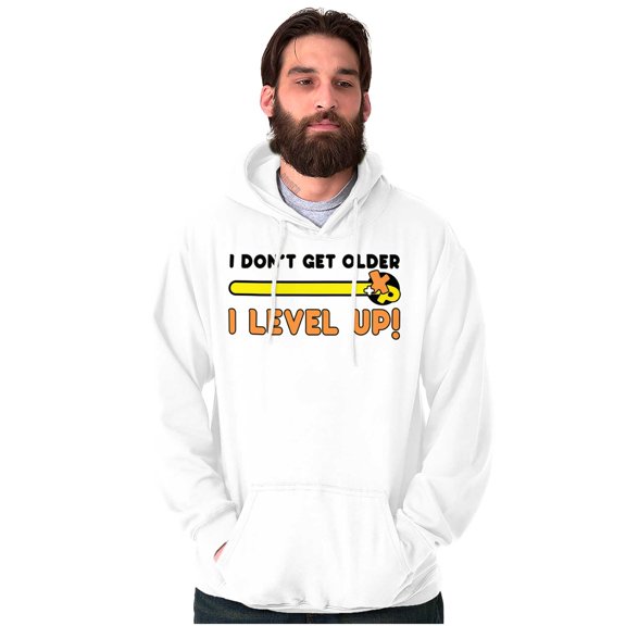 Don’t Get Older Level Up Gamer Geek Unisex Plus Fleece Graphic Hoodie Brisco Brands 2X