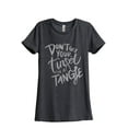 thumbnail image 1 of Don't Get Your Tinsel In A Tangle Women's Fashion Relaxed T-Shirt Tee Charcoal Grey X-Large, 1 of 3