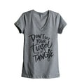 thumbnail image 1 of Don't Get Your Tinsel In A Tangle Women's Fashion Relaxed V-Neck T-Shirt Tee Heather Grey X-Large, 1 of 3