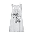 thumbnail image 1 of Don't Get Your Tinsel In A Tangle Women's Fashion Sleeveless Flowy Racerback Workout Yoga Tank Top Sport Grey Large, 1 of 3