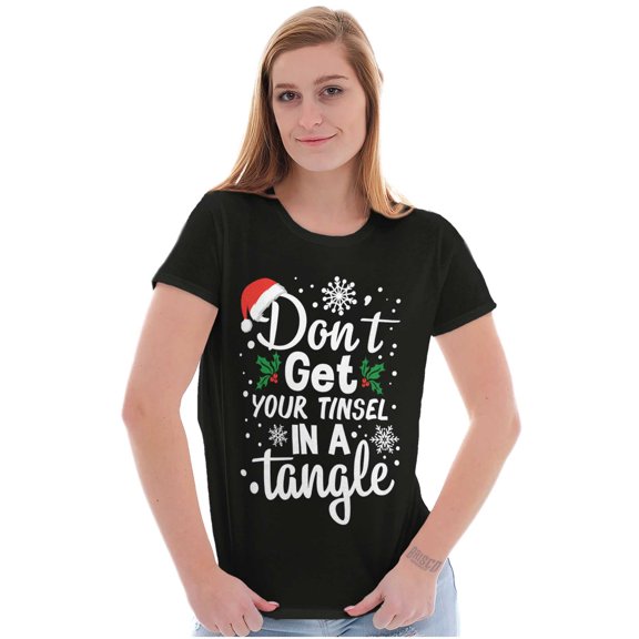 Don't Get Your Tinsel in a Tangle Womens Fitted Plus Size Graphic Tee Brisco Brands 2X