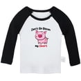 thumbnail image 1 of Don't Go Bacon My Heart Funny T shirt For Baby, Newborn Babies T-shirts, Infant Tops, 0-24M Kids Graphic Tees Clothing (Long Black Raglan T-shirt, 0-6 Months), 1 of 4