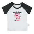 thumbnail image 1 of Don't Go Bacon My Heart Funny T shirt For Baby, Newborn Babies T-shirts, Infant Tops, 0-24M Kids Graphic Tees Clothing (Short Black Raglan T-shirt, 0-6 Months), 1 of 4
