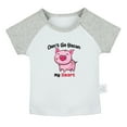 thumbnail image 1 of Don't Go Bacon My Heart Funny T shirt For Baby, Newborn Babies T-shirts, Infant Tops, 0-24M Kids Graphic Tees Clothing (Short Gray Raglan T-shirt, 6-12 Months), 1 of 4