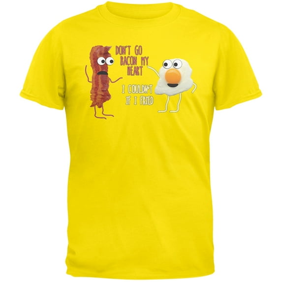 Don't Go Bacon My Heart Yellow Adult T-Shirt - Small