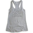 thumbnail image 1 of Don't Grow Up It's A Trap Tank Top, Ladies Racerback Tank Top, Cute Saying Tank, Funny Saying Tank, Heather Gray, Large, 1 of 3