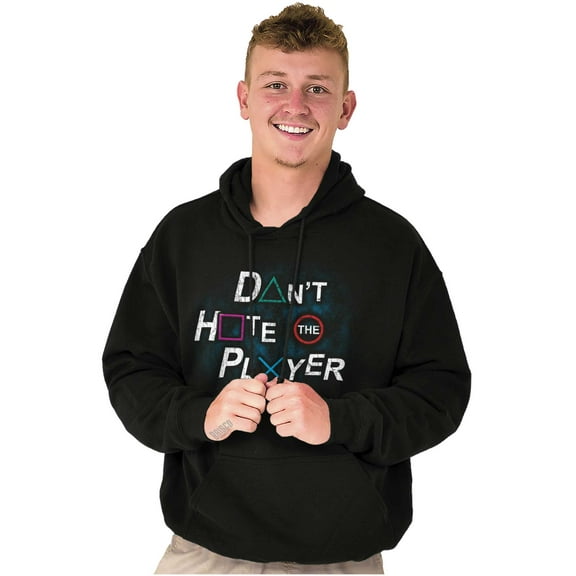 Don't Hate The Player Video Gamer Unisex Plus Fleece Graphic Hoodie Brisco Brands 2X
