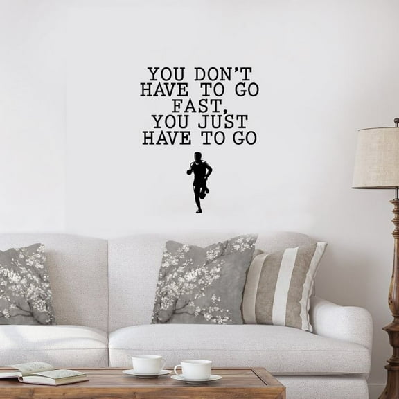Don't Have To Run Fast Quote Wall Sticker Room Vinyl Wall Art Decals Sport Activities/ Running Fitness Inspiration Training Home Gym Vinyl Stickers Motivational Wall Art Decoration Size (10x8 inch)