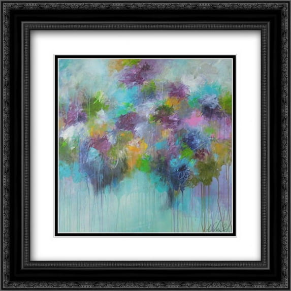 Don’t Hold Back The Feeling 2x Matted 20x20 Black Ornate Framed Art Print by Schueler, Anna