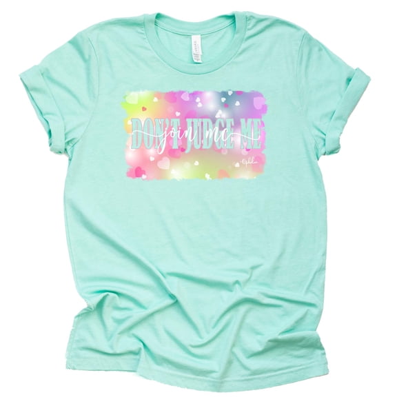 Don't Judge Me Join Me T Shirt Shoelover99 Merch Unisex Letter Teen Funny Letter Print Tees Casual Short Sleeve (Mint, XX Large)