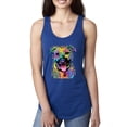thumbnail image 1 of Don't Judge My Pitbull I Won't Judge Your Kids Funny Dog Lover Ladies Racerback Tank Top, Royal, Medium, 1 of 3