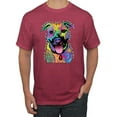 thumbnail image 1 of Don't Judge My Pitbull I Won't Judge Your Kids Funny Dog Lover Men's Graphic T-Shirt, Vintage Heather Red, 2XL, 1 of 3