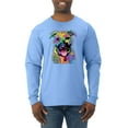 thumbnail image 1 of Don't Judge My Pitbull I Won't Judge Your Kids Funny Dog Lover Mens Long Sleeve Shirt, Light Blue, Large, 1 of 3