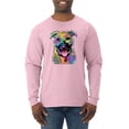 thumbnail image 1 of Don't Judge My Pitbull I Won't Judge Your Kids Funny Dog Lover Mens Long Sleeve Shirt, Light Pink, 3XL, 1 of 3