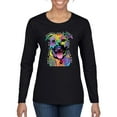 thumbnail image 1 of Don't Judge My Pitbull I Won't Judge Your Kids Funny Dog Lover Womens Graphic Long Sleeve T-Shirt, Black, Small, 1 of 3