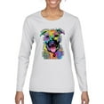 thumbnail image 1 of Don't Judge My Pitbull I Won't Judge Your Kids Funny Dog Lover Womens Graphic Long Sleeve T-Shirt, White, Small, 1 of 3