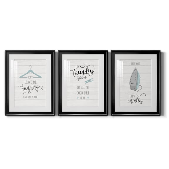Don't Leave Premium Framed Prints Set of 3 - Ready to Hang - 18 x 24 Each - Black Frame
