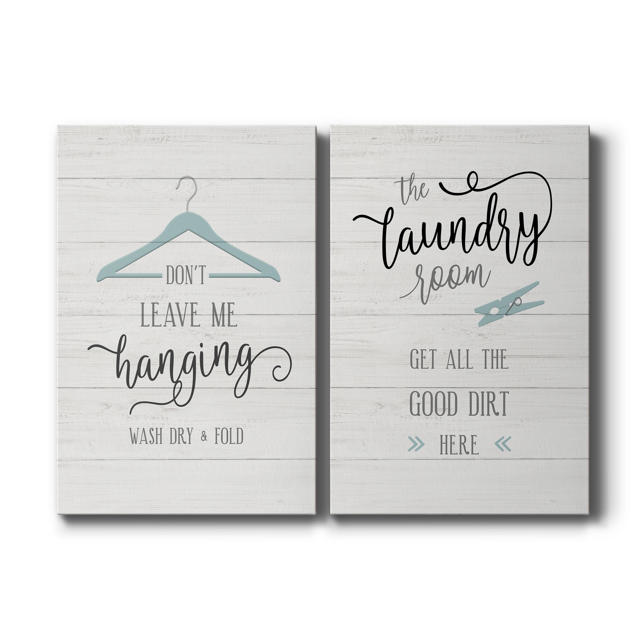 Don't Leave Premium Gallery Wrapped Canvas - Ready to Hang - Set of 2 - 32 x 48 Each
