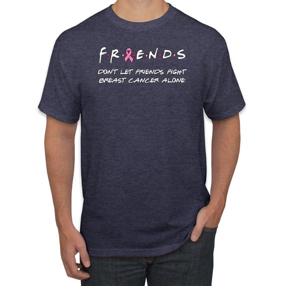 Don’t Let Friends ALone Awareness Men's Graphic T-Shirt, Vintage Heather Navy, X-Large
