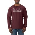 thumbnail image 1 of Donâ€™t Let Friends ALone Awareness Mens Long Sleeve Shirt, Maroon, Medium, 1 of 3