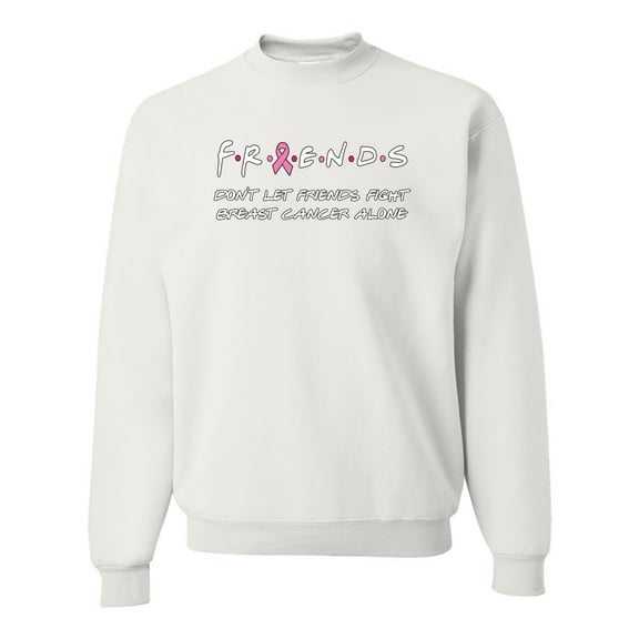 Donâ€™t Let Friends ALone Awareness Unisex Crewneck Graphic Sweatshirt, White, 3XL